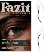 Fazit Makeup Patches - Onyx Wing Eyes - Glow Up Make-Up Patches - Cute Glitter Makeup Accessories For Women - Cosmetic Glitter For Face