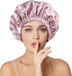 Silk Bonnet for Women 100% Mulberry Silk Sleep Cap 22 Momme Double Layer Hair Wrap for Curly Short Long Hair