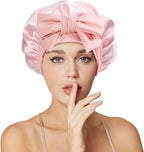 Silk Bonnet for Women 100% Mulberry Silk Sleep Cap 22 Momme Double Layer Hair Wrap for Curly Short Long Hair