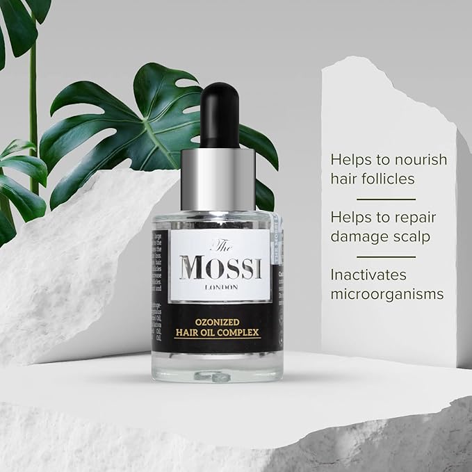 The Mossi London Ozonized Scalp Oil, Hair growth Complex, Hair oil for Dry Scalp, Hair Growth oil For Man, Woman, Scalp Treatment For Hair Growth, All Hair Types (1.01 fl Oz. - 30 ml)