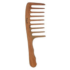 Wide Tooth Wooden Comb Handmade - Natural Vintage Style Wide Tooth Comb for Curls Gentle Styling - Anti-Static Wood Hair Combs For Women Detangling (Extra Wide Tooth)