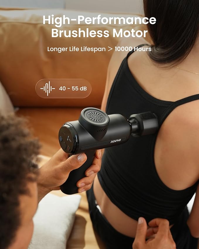 RENPHO Active Thermacool 2 Massage Gun with Heat and Cold, New Year's Gifts, [2025 Upgraded] Percussion Deep Tissue Handheld Neck Massager, FSA Approved, Muscle Masajeador for Men Women Athletes HSA