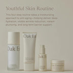 Oak Essentials Youthful Skin Routine Set | 4-Step Skin Renewal Kit with Peptide Serum, Face Polish, Cleansing Milk & Moisture Balm
