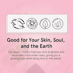 grace & stella Under Eye Brightener Balm Stick - Travel Essentials - Caffeine Eye Cream for Dark Circles, Puffiness, Wrinkles - Vegan Moisturizer Stick with Niacinamide, Hyaluronic Acid (0.13oz/3.5g)