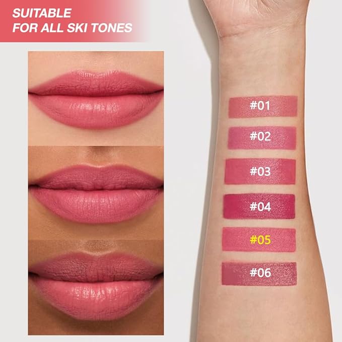 Coral Red Matte Lipstick Crayon for Women, Long Lasting Waterproof Velvet Lip Liner Pencil, High Pigment Creamy Lipstick, Longwear Non-Drying Lip Makeup Cruelty-free 24 Hours Original, 05#