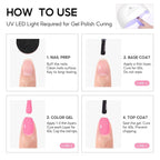 COSCELIA 40pcs Gel Nail Polish Set, 35 Colors Gel Polish with 5 Top Base Coat Red Nude Pink Glitter All Seasons Colors Nail Art Manicure Kit Salon DIY at Home Gifts for Women