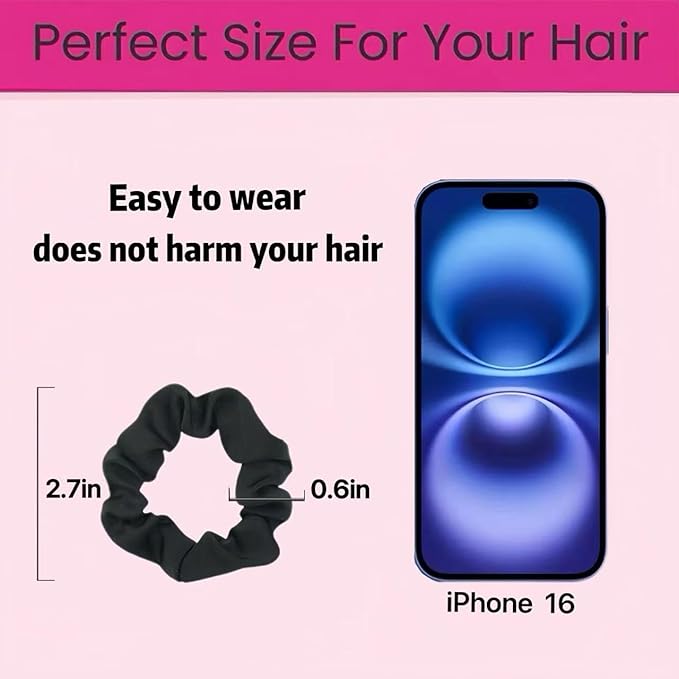 8 Pcs Small Satin Scrunchies for Women, No Damage No Crease Hair Ties for All Hair Types and Textures, Thin Hair Elastic Bands Ponytail Holders for Girls Hair Accessories (Multicolor)