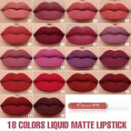 evpct 1Pcs Wine Red Liquid Matte Lipstick Lipgloss Set for Women, labiales mate 24 horas originales matte larga duracion 24 Hour Lipstick Lip Stains Long Lasting Waterproof 24, 17#