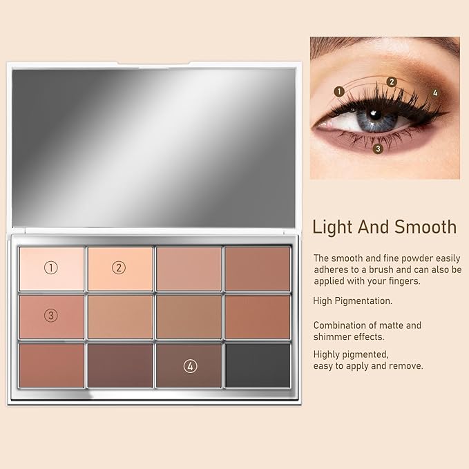 Highly Pigmented Chameleon Eyeshadow Palette, 12 Colors Sparkle Creamy Duo Chrome Multidimensional Eye Shadow Pallet, Long-Wearing Formula,easily blendable,Vegan & Cruelty Free (#05)