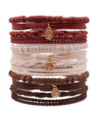 Gypsea Bands Hair Tie Bracelets for Men, Women & Kids - Set of 12 (Hanalei)