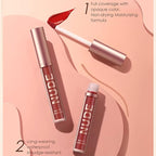 BestLand 6Pcs Matte Liquid Lipstick and Lip Liner Set, Non-Stick Cup Not Fade Waterproof 24 Hour Lip Gloss Nude Brown Lip Liner Pencil for Women, labiales mate 24 horas originales (Set C)