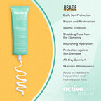 Active Skin Repair SPF 50 EWG-Certified Hydrating Daily Sunscreen and Face Moisturizer, Non-Nano Zinc, Non-Toxic Broad Spectrum Protection Hydrating Mineral Facial Sunscreen, 1.7 fl. oz.