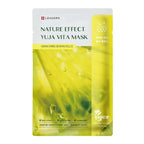 LEADERS Nature Effect Yuja Vita Mask - Helps Hydrate Skin, Serum Content, Vegan Certified - 10 Sheets