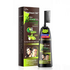 SkinSmart 360® No-Stain Hair Dye Shampoo – Full Gray Coverage for Men & Women, 3-in-1 Color + Cleanse + Condition, Natural Ingredients, Easy No-Mix Formula, 200 mL (Dark Brown + Magic Comb)