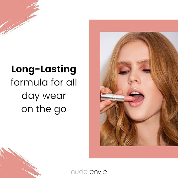 nude envie - Lip Gloss - High-Shine Finish - Moisturizing & Easy Application - Luxury Hydration - Non-Sticky Formula - With Vitamin E & Jojoba Oil - Vegan, Paraben-Free & Cruelty-Free - Affection