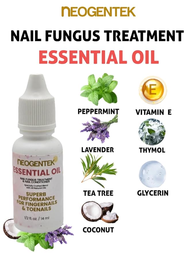Essential Oil Fight Nail Fungus I Made in USA | Pure Natural Ingredients I Ultimate Strength Superb Performance | Promotes Healthy Nail | Renew | Restore Weak & Discolored Nails 14 ML