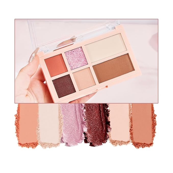 Eyeshadow Palette, Soft Matte & Romantic Shimmer, High Pigment, Smooth Texture, Easy to Blend, No Fallout, Can Be Used, Eyelids, and Nose for a More Radiant, Clear, and Flawless Finish-2#