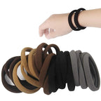 20 PCS Thick Seamless Hair Ties for Curly Heavy and Long Hair Brown Hair Elastics for Women Men and Girls Big Pony tails Holders (5 cm in Diameter, 1 cm in Width)