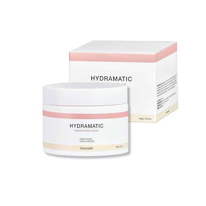 Hydramatic Hyaluronic Deep Ice Cream Cleanser Face Wash for Women 2-in-1 Scrub with Enzymes & Almond - Gentle Facial Cleanser Exfoliator for Sensitive Skin, Korean Skin Care Exfoliant