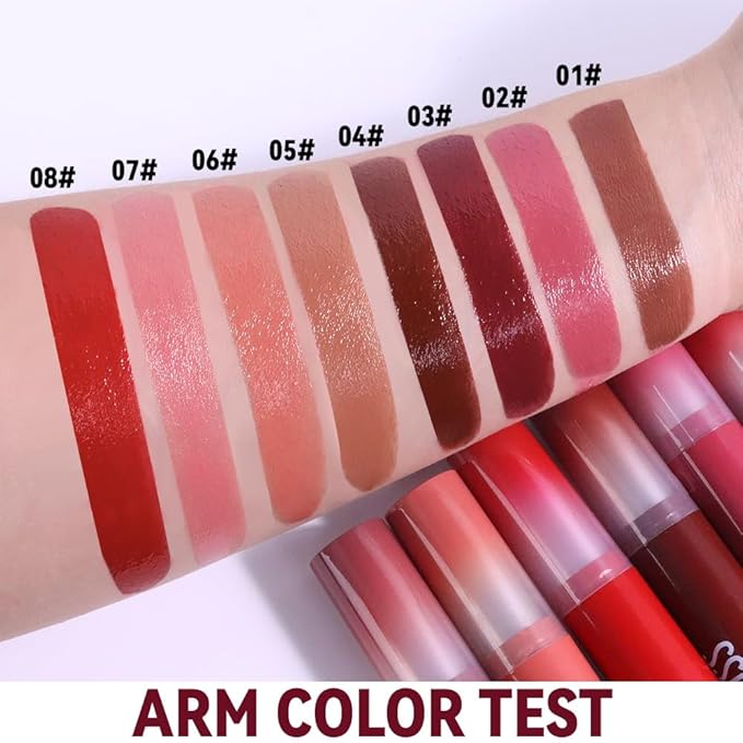 1Pc Dark Brown Butter Lipstick Tinted Lip Balm, Shine Moisturizing Plumper Lipstick for Women,Natural Nourishing Hydrating Lip Gloss Stain for Dry Lips,Lightweight Lip Liner Care Vegan Makeup