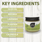 All Good Goop Organic Skin Care Recovery Balm - All Purpose Ointment w/Calendula, Lavender, Beeswax - Chafing Cream, Dry Skin Salve, Cracking Lip Moisturizer - Soothes, Hydrates & Calms - 2oz, 2-pack