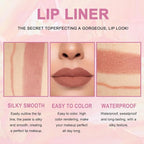 Kaely 2-in-1 Nude Brown Lip Liner & Lipstick Set Kit for Women, Matte Lips Kit with Lip Liner Lip Stains Long Lasting Waterproof 24 Hour Lipstick and Lip Liners Combo Lipliners Pencil Set 12