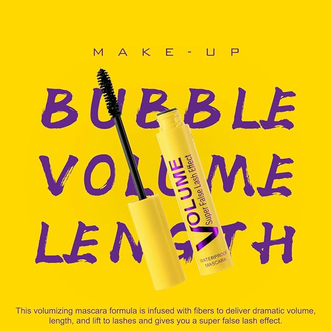 Bubble Mascara – Lightweight Volumizing Mascara for Fluffy, Lifted & Defined Lashes – Jet Black, Smudge-Proof, Long-Lasting Formula for Bouncy Volume, Curl & Root-to-Tip Lash Separation
