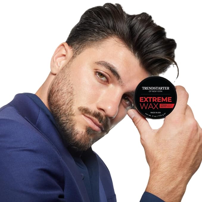 TRENDSTARTER - EXTREME (4oz) (PACK of 2) - Strong Matte Finish - Premium Water Based Flake-Free Styling Pomade for All Hair Types - All-Day Hold