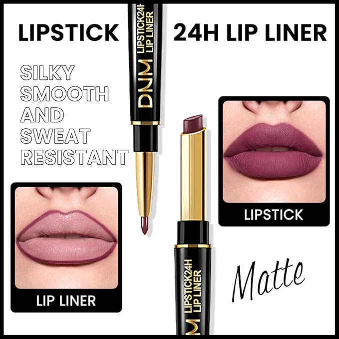 evpct 1Pcs More Berry Lip Liner and Lipstick Set Kit for Women, Matte Lips Kit with Lip Liner Lip Stains Long Lasting Waterproof 24 Hour Lipstick and Lip Liners Combo Lipliners Pencil 29#