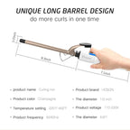 Hoson 1/2 Inch Curling Iron Professional, Ceramic Tourmaline Curl Wand Barrel, Hair Curler Iron for Long & Short Hair,Glove Include, Gold