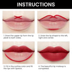 evpct 1Pcs Red Velvet Matte Lip Liner and Lipstick Combo Set Kit for Women, Dark Ruby Sexy Red Magic 24 Hours Lipstick and Lip Liner Gloss Stain Makeup Set Long Lasting Waterproof 24 labial, 40#