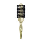 Round Hair Brush with Wild Boar Bristles – Specialized for Blowouts & Styling at Home or Salon, Suitable for All Hair Types.Gold