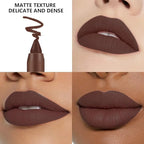 Matte Lipstick Crayon for Women, Dark Brown 24 Hour Lipstick Lip Liner Pencil, Neutral Lip Stick Lipliner Long Lasting Waterproof Smudge Proof, Vegan & Cruelty-Free, 06