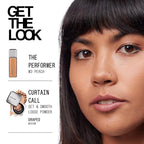 about-face THE PERFORMER Skin-Focused Foundation M3Peach – Medium Coverage, Long-Wear, Breathable & Buildable Base – Clean, Vegan, Hydrating Formula with Blue Agave & Chlorella – 1.08oz