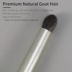 Small Goat Hair Eye Shadow Brush - Blending Brush for Eyeshadow, Nose Contour & More. Gold, E204M