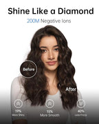 Laifen Hair Dryer SE, 200 Million Negative Ionic Blow Dryer with 105,000 RPM Brushless Motor 1400W Powerful Fast Drying High-Speed Low Noise Hairdryer with Magnetic Attachments