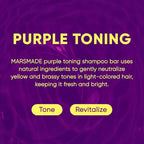 Purple Toning Shampoo Bar 2.0 - Hydrating & Moisturizing Natural Hair Soap for Hair Color & Scalp Nourishment - Solid Shampoo for All Hair Types (120g, 4.23oz)