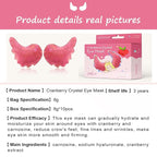 12 Pcs Under Eye Patches for Puffy Eyes, Cranberry Cristal Eye Mask, Hydrate Moisturize Around Eye Skin Cooling Mask, Reduce Crow's Feet, Fines & Wrinkles, Sooth & Firming Skin (Cranberry)
