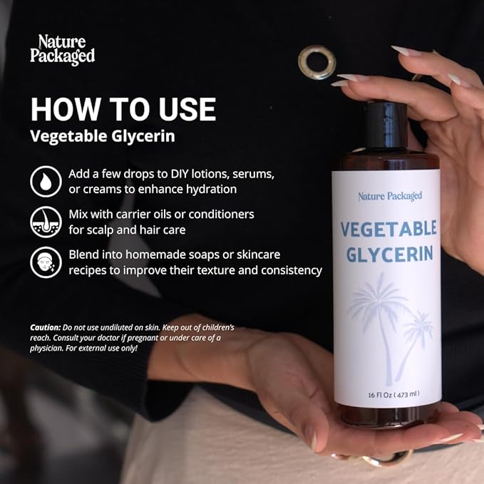 Vegetable Glycerin Oil - 100% Pure Plant Based Glycerol for DIY Skincare, Hair Care, Soap Making & Cosmetics - Vegan Moisturizing Humectant for Lotions & Creams - USP Grade 4 Gallon