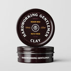 Hardworking Gentlemen - Medium Hold Hair Clay - Mens Hair Clay - ALL NATURAL ingredients - Matte Finish - Holds All Day - 2oz. (Medium Hold)