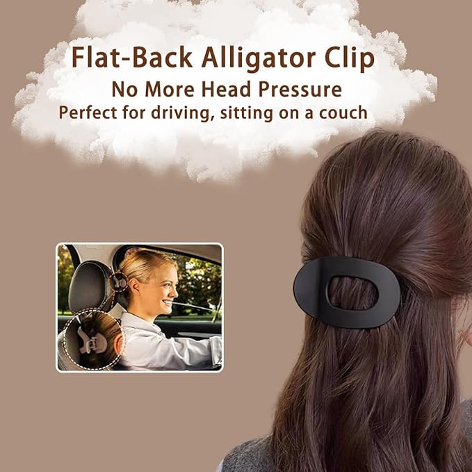 8 Piece French Flat Hair Clips for Women – Matte No-Slip duckbill Claw Barrettes for Thick & Thin Hair, Side Slide Volume Clips for Girls