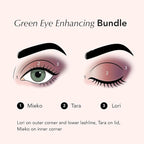 Thrive Causemetics Brilliant Eye Brightener Eyeshadow Stick Bundle for Green Eyes, 3 Shades, Waterproof & Crease Proof Cream to Powder Long Lasting Formula, 3 Shadow Sticks & Confetti Makeup Bag