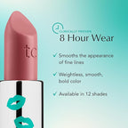 Thrive Causemetics Impact-FULL Smoothing Lipstick, Moisturizing Lip Makeup Essential with Vitamin E, Lightweight Creamy Lipstick for Women, Long Lasting, Vegan, Shade Ilene (Natural Rose)