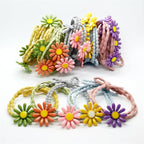 5pairs/Lot Sweet Hair Band Girl Hair Ties Hair Accessoires Small Sun Flower Design Rubber Band Perfect for Hair Style (Muti-Color)