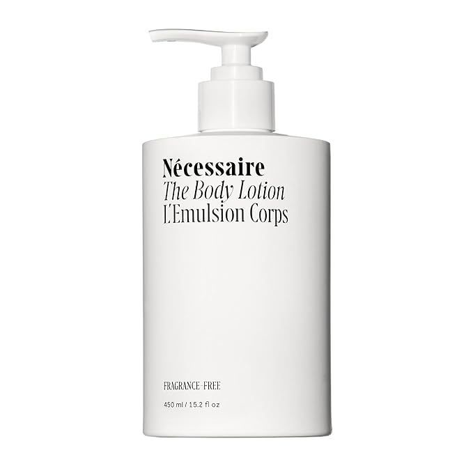 Nécessaire The Body Lotion Fragrance-Free — Unscented Multi-Peptide Body Moisturizer for Women + Men – Non-Comedogenic Lotion for Sensitive Skin – 450ml/15.2 fl oz
