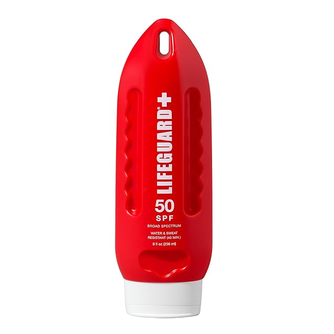Lifeguard SPF 50 Sunscreen Lotion - Daily Broad Spectrum Face and Body Sunscreen, No White Cast, Hydrating Finish, For All Skin Types, Water Resistant, Reef Safe - 8 fl. oz.