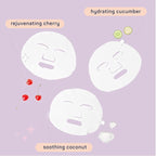 SpaLife Beauty Fruit Facial Sheet Masks 24 Pack – Face Masks Skincare Set – Hydrating Face Masks – 6 Natural Fruit Extract Formulas – Orange, Grapefruit, Coconut, Cherry, Avocado, Cucumber