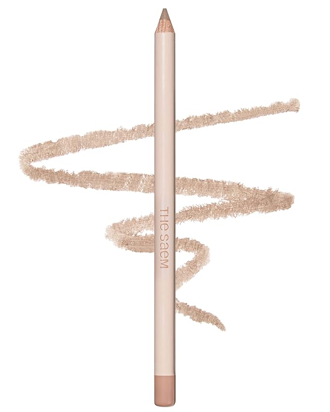 THESAEM Cover Perfection Lip Pencil - 06 Oat Gray - Slim 4mm Lip Liner for Overlip Correction - Korean Makeup Lip Contouring Pencil Easy Blending Formula, 0.04oz