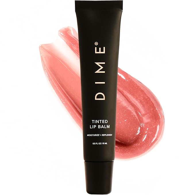 DIME Beauty Tinted Lip Balm (Desert Rose) - Hydrating Tinted Lip Balm and Gloss, Vegan & Cruelty-Free, Anti-Aging Lip Care, .5 oz / 15 ml