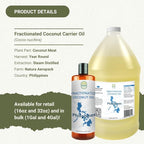 Fractionated Coconut Oil - Sourced Directly from our Farm Partner in the Philippines - Carrier Oil for Diluting Essential Oils, Body, Hair, and Skin Moisturizer - (1Gallon)